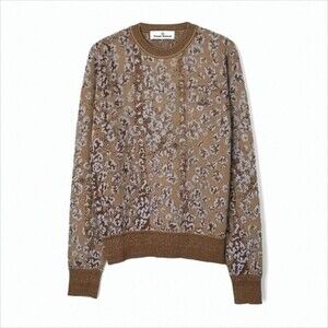 Vivienne Westwood Jacquard Knit Sweater With Subtle Leopard Design - NWT
